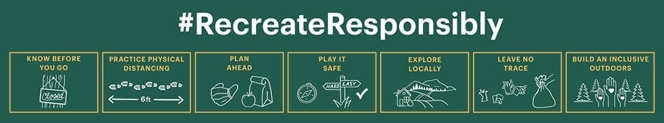 An infographic describing how you can #RecreateResponsibly.