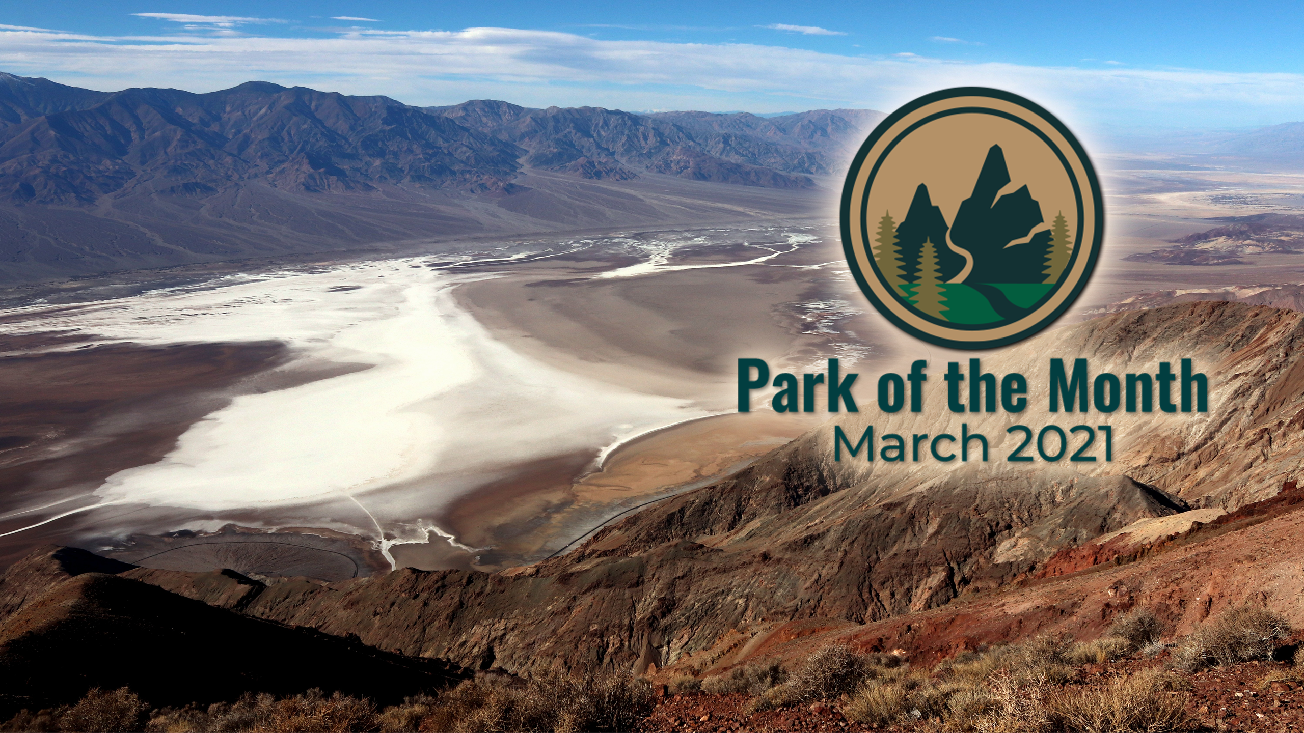 Image of the salt basin and extended valley floor beneath the mountains in Death Valley National Park
