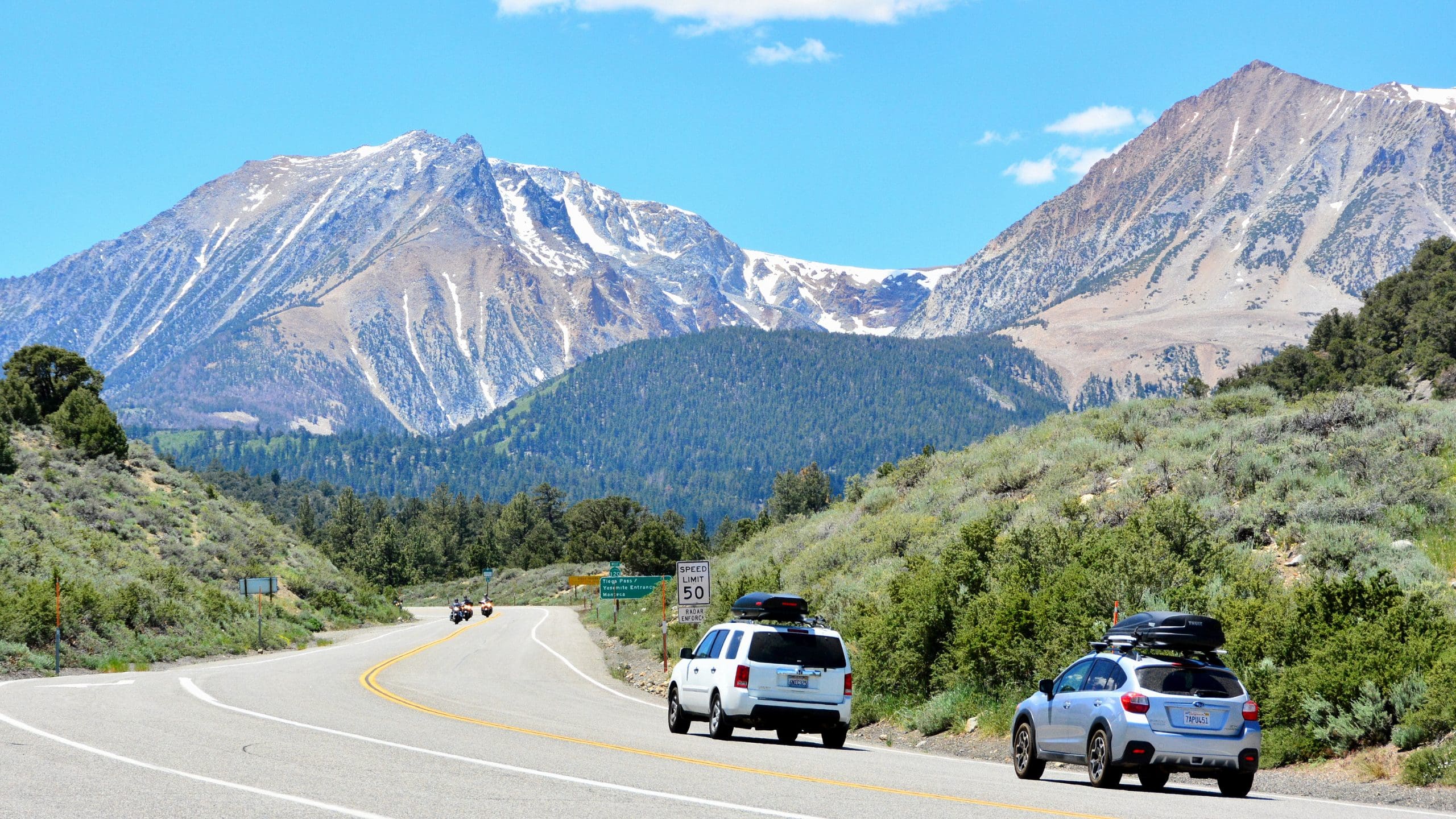 Heading for the Tioga Pass