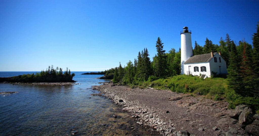 Rock Harbor Lighthouse at Isle Royale National Park