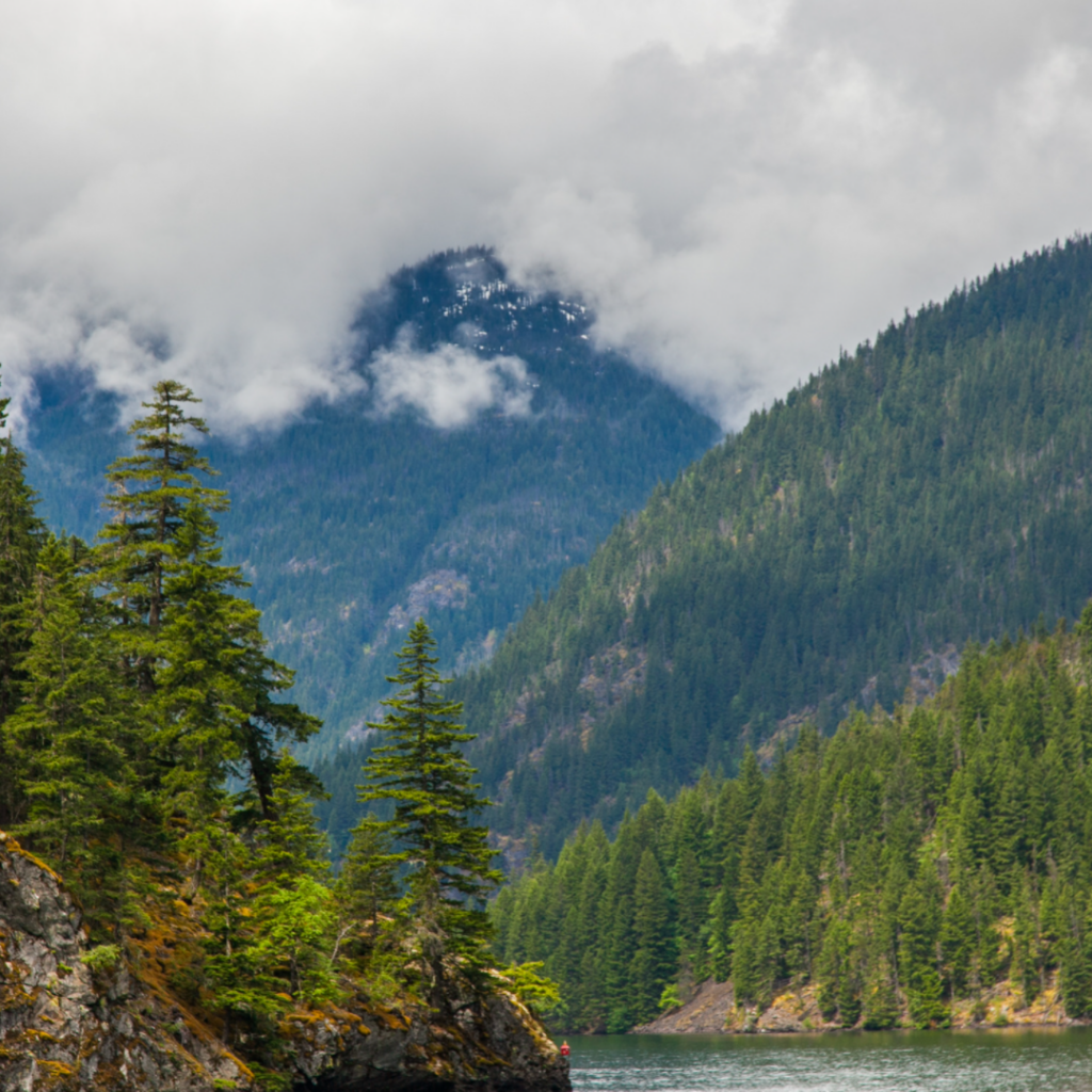 North Cascades National Park Complex as seen from Diablo Lake